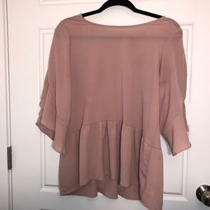 Pink Fluttersleeve blouse